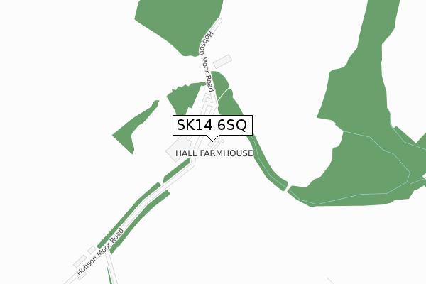 SK14 6SQ map - large scale - OS Open Zoomstack (Ordnance Survey)