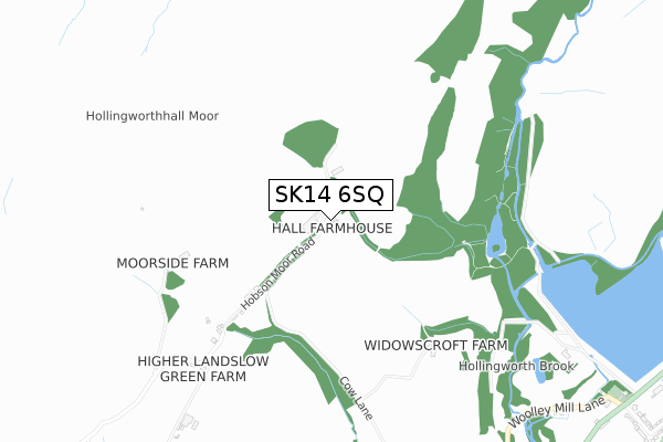 SK14 6SQ map - small scale - OS Open Zoomstack (Ordnance Survey)