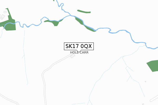 SK17 0QX map - large scale - OS Open Zoomstack (Ordnance Survey)