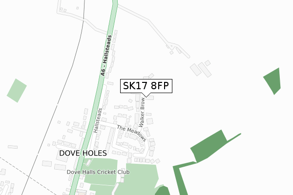 SK17 8FP map - large scale - OS Open Zoomstack (Ordnance Survey)