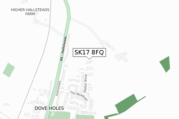 SK17 8FQ map - large scale - OS Open Zoomstack (Ordnance Survey)