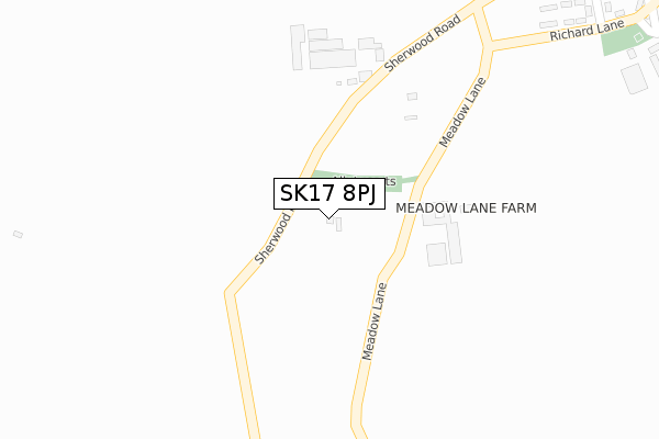 SK17 8PJ map - large scale - OS Open Zoomstack (Ordnance Survey)