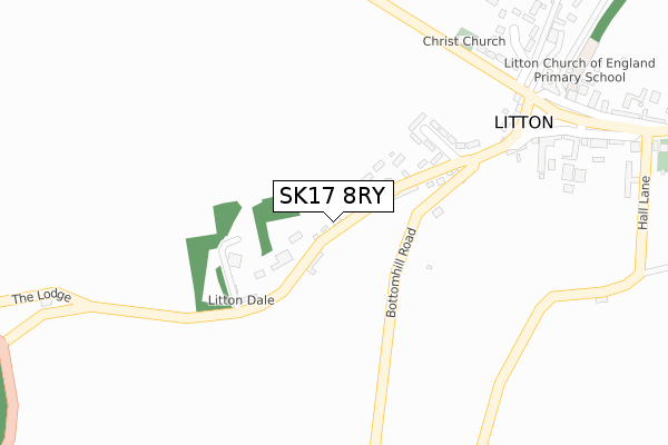 SK17 8RY map - large scale - OS Open Zoomstack (Ordnance Survey)