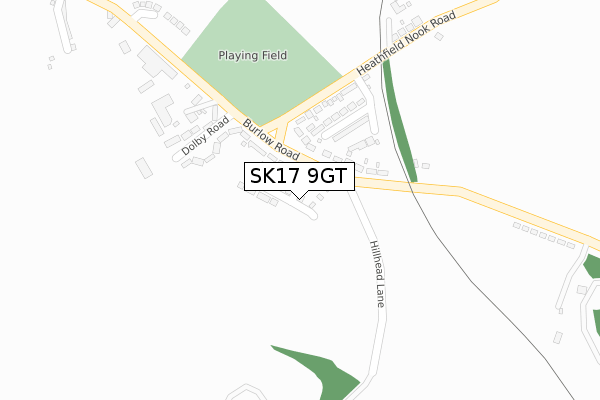 SK17 9GT map - large scale - OS Open Zoomstack (Ordnance Survey)