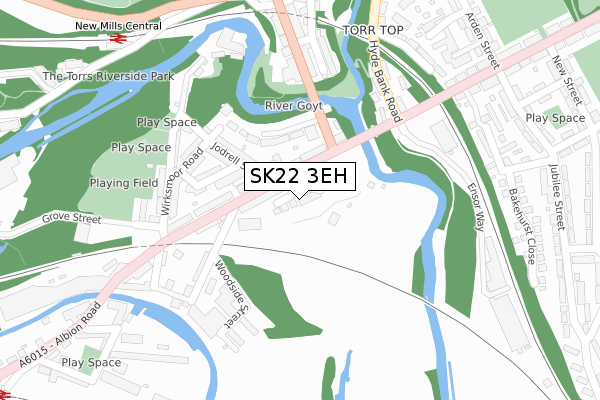 SK22 3EH map - large scale - OS Open Zoomstack (Ordnance Survey)