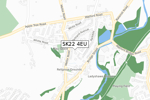 SK22 4EU map - large scale - OS Open Zoomstack (Ordnance Survey)