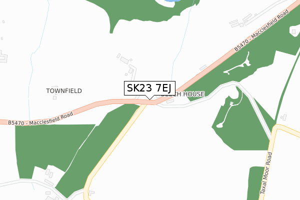 SK23 7EJ map - large scale - OS Open Zoomstack (Ordnance Survey)