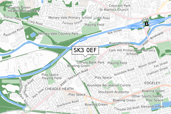 SK3 0EF map - small scale - OS Open Zoomstack (Ordnance Survey)