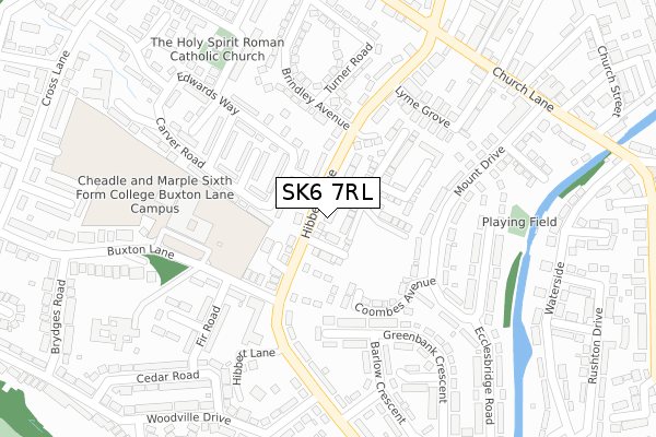 SK6 7RL map - large scale - OS Open Zoomstack (Ordnance Survey)