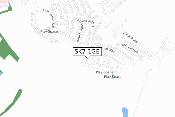 SK7 1GE map - large scale - OS Open Zoomstack (Ordnance Survey)