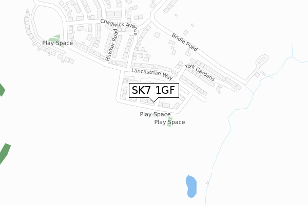 SK7 1GF map - large scale - OS Open Zoomstack (Ordnance Survey)