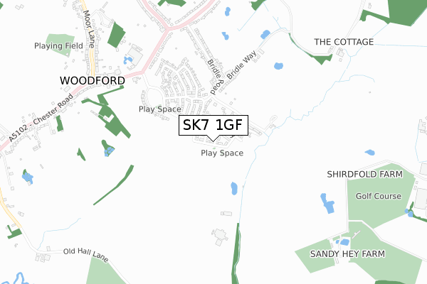 SK7 1GF map - small scale - OS Open Zoomstack (Ordnance Survey)