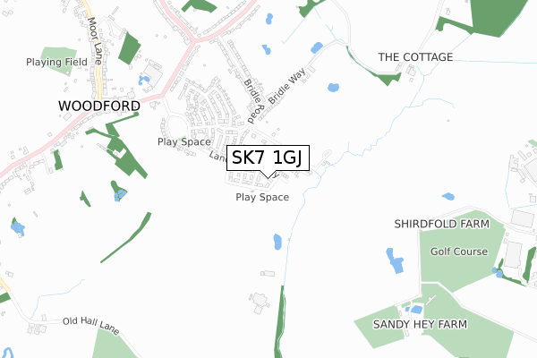 SK7 1GJ map - small scale - OS Open Zoomstack (Ordnance Survey)