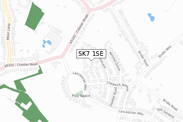 SK7 1SE map - large scale - OS Open Zoomstack (Ordnance Survey)