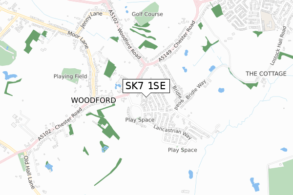 SK7 1SE map - small scale - OS Open Zoomstack (Ordnance Survey)