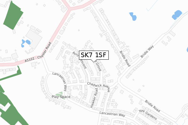 SK7 1SF map - large scale - OS Open Zoomstack (Ordnance Survey)