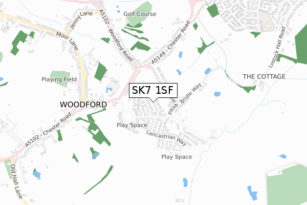 SK7 1SF map - small scale - OS Open Zoomstack (Ordnance Survey)