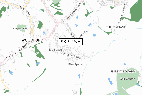 SK7 1SH map - small scale - OS Open Zoomstack (Ordnance Survey)