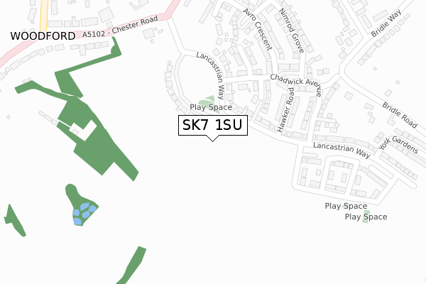 SK7 1SU map - large scale - OS Open Zoomstack (Ordnance Survey)