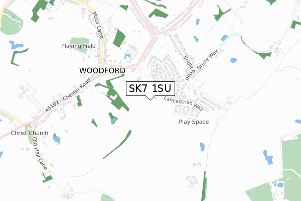 SK7 1SU map - small scale - OS Open Zoomstack (Ordnance Survey)