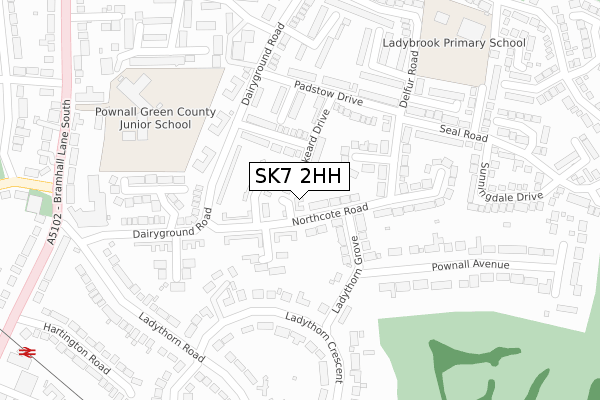 SK7 2HH map - large scale - OS Open Zoomstack (Ordnance Survey)