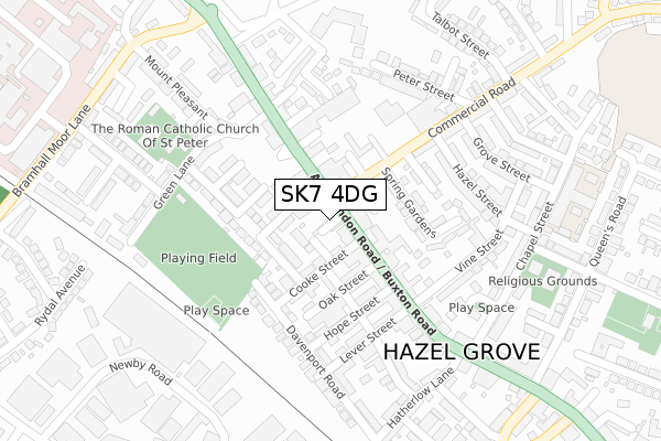 SK7 4DG map - large scale - OS Open Zoomstack (Ordnance Survey)