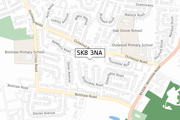 SK8 3NA map - large scale - OS Open Zoomstack (Ordnance Survey)