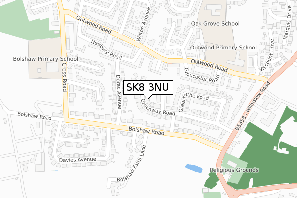 SK8 3NU map - large scale - OS Open Zoomstack (Ordnance Survey)