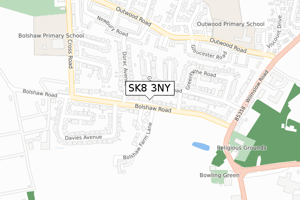 SK8 3NY map - large scale - OS Open Zoomstack (Ordnance Survey)