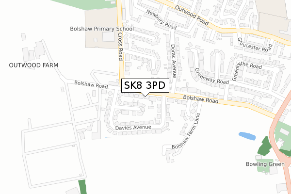 SK8 3PD map - large scale - OS Open Zoomstack (Ordnance Survey)