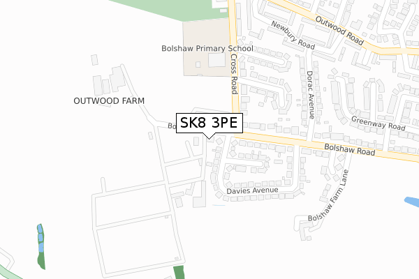 SK8 3PE map - large scale - OS Open Zoomstack (Ordnance Survey)