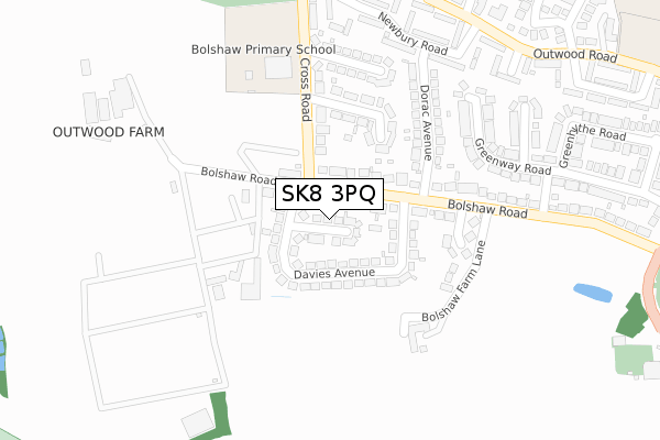 SK8 3PQ map - large scale - OS Open Zoomstack (Ordnance Survey)