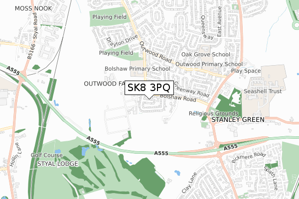 SK8 3PQ map - small scale - OS Open Zoomstack (Ordnance Survey)