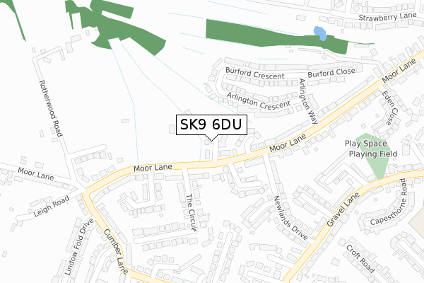 SK9 6DU map - large scale - OS Open Zoomstack (Ordnance Survey)