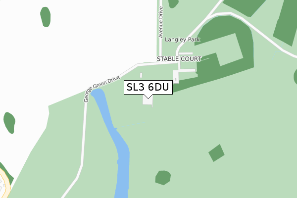 SL3 6DU map - large scale - OS Open Zoomstack (Ordnance Survey)