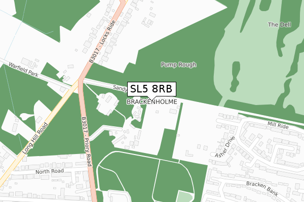 SL5 8RB map - large scale - OS Open Zoomstack (Ordnance Survey)