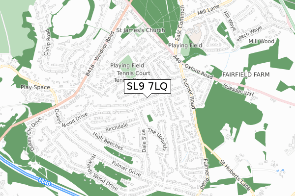 SL9 7LQ map - small scale - OS Open Zoomstack (Ordnance Survey)