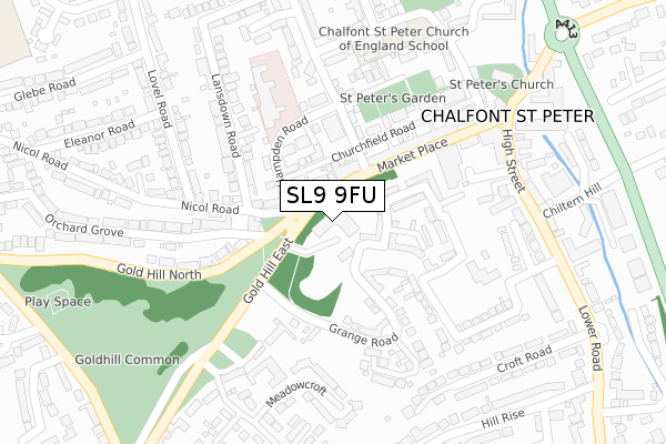 SL9 9FU map - large scale - OS Open Zoomstack (Ordnance Survey)