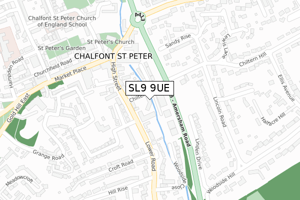 SL9 9UE map - large scale - OS Open Zoomstack (Ordnance Survey)