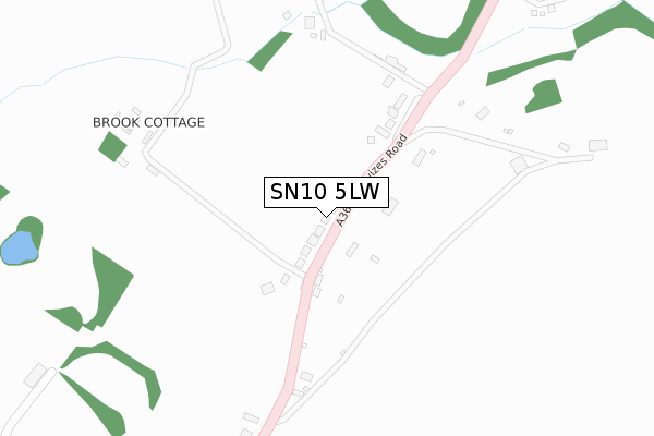 SN10 5LW map - large scale - OS Open Zoomstack (Ordnance Survey)