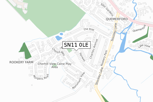 SN11 0LE map - large scale - OS Open Zoomstack (Ordnance Survey)