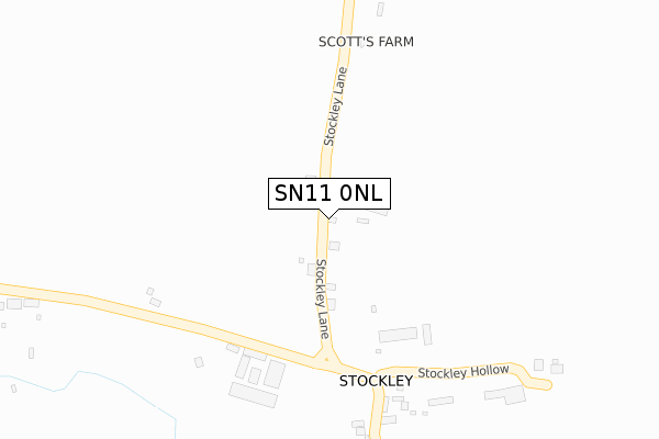 SN11 0NL map - large scale - OS Open Zoomstack (Ordnance Survey)