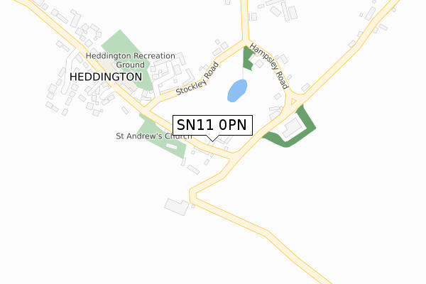 SN11 0PN map - large scale - OS Open Zoomstack (Ordnance Survey)