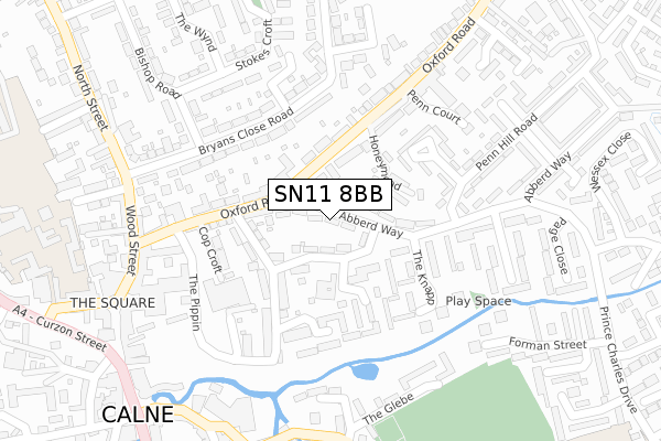 SN11 8BB map - large scale - OS Open Zoomstack (Ordnance Survey)