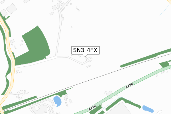 SN3 4FX map - large scale - OS Open Zoomstack (Ordnance Survey)