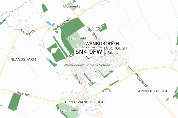 SN4 0FW map - small scale - OS Open Zoomstack (Ordnance Survey)