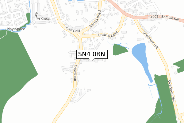 SN4 0RN map - large scale - OS Open Zoomstack (Ordnance Survey)