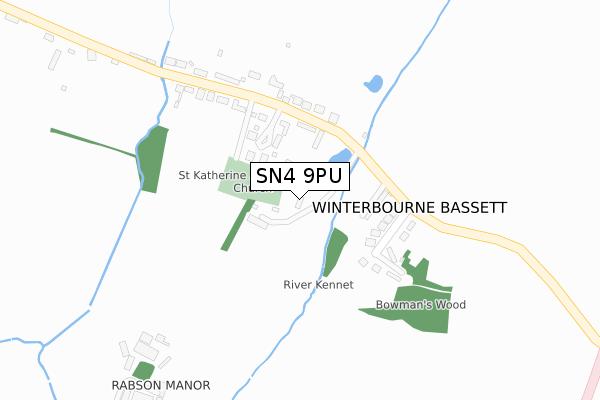 SN4 9PU map - large scale - OS Open Zoomstack (Ordnance Survey)