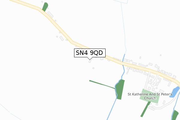 SN4 9QD map - large scale - OS Open Zoomstack (Ordnance Survey)