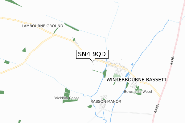 SN4 9QD map - small scale - OS Open Zoomstack (Ordnance Survey)